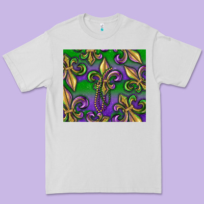 Mardi Gras Fleur De Lis Premium Tee Designed By Ranaportraitstore