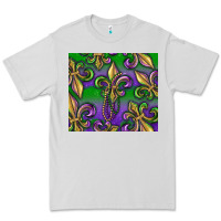 Dove Grey Mardi Gras Fleur De Lis Premium Tee - RanaPortraitStore