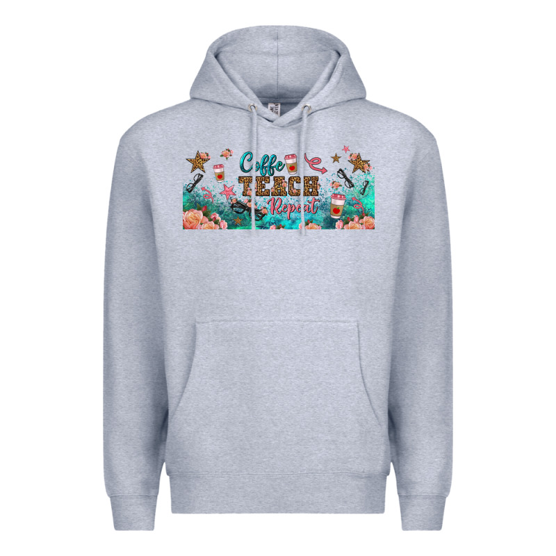 Coffe Teach Repeat Libbey Glass Premium Hoodie by BundleAndBundleShop | Teevron
