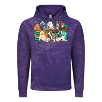 Cloud Purple Dog coffee cups Vintage Hoodie - HowdyJamesFarm