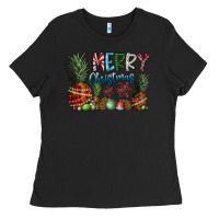 Black Merry Christmas Ladies Tee - SublimationCraftShop