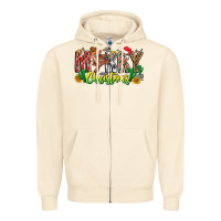 Sandshell Merry Christmas Zipper Hoodie - CowhideDigitalArt