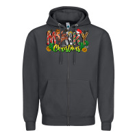 Smoke Merry Christmas Zipper Hoodie - CowhideDigitalArt