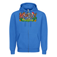 True Royal Merry Christmas Zipper Hoodie - CowhideDigitalArt