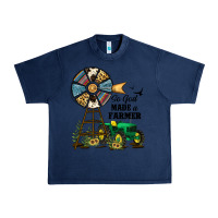 Navy So God Made a Farmer Urban Heavy Tee - JahusDesignShop