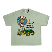 Oil Green So God Made a Farmer Urban Heavy Tee - JahusDesignShop