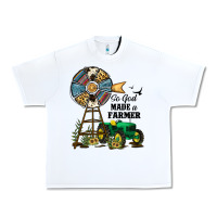 White So God Made a Farmer Urban Heavy Tee - JahusDesignShop