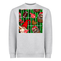 Heather Grey american football gnomes Heavyweight Sweatshirt - BundleAndBundleShop