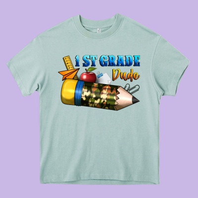 1 St Grade Dude Heavy Core Tee Designed By Bundleandbundleshop