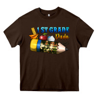 Chocolate Brown 1 st grade dude Heavy Core Tee - BundleAndBundleShop