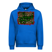 Cobalt christmas green plaid background Urban Hoodie - BarkalooDesign