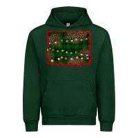 Forest Green christmas green plaid background Urban Hoodie - BarkalooDesign