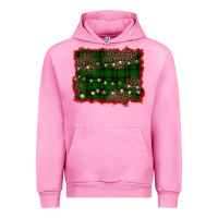 Fuchsia Pink christmas green plaid background Urban Hoodie - BarkalooDesign