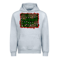 Heather Grey christmas green plaid background Urban Hoodie - BarkalooDesign