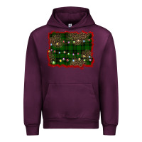 Mauve Wine christmas green plaid background Urban Hoodie - BarkalooDesign