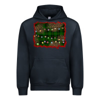 Navy christmas green plaid background Urban Hoodie - BarkalooDesign