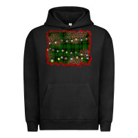 Pigment Black christmas green plaid background Urban Hoodie - BarkalooDesign