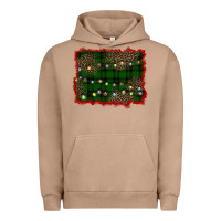 Pigment Burro christmas green plaid background Urban Hoodie - BarkalooDesign