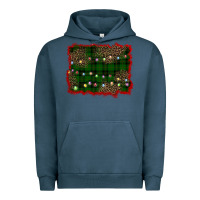 Christmas Green Plaid Background Urban Hoodie | Teevron