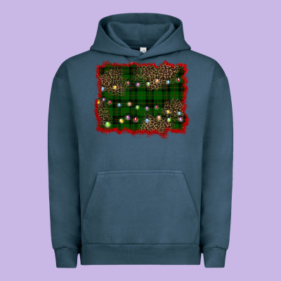 Christmas Green Plaid Background Urban Hoodie Designed By Barkaloodesign