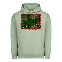 Pigment Oil Green christmas green plaid background Urban Hoodie - BarkalooDesign