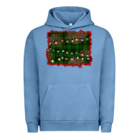Pigment Pebble Blue christmas green plaid background Urban Hoodie - BarkalooDesign