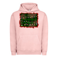Pigment Salmon christmas green plaid background Urban Hoodie - BarkalooDesign