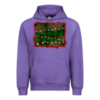 Tulip christmas green plaid background Urban Hoodie - BarkalooDesign