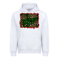 White christmas green plaid background Urban Hoodie - BarkalooDesign