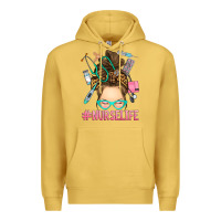 Antique Gold messy bun nurse life Premium Hoodie - RanaPortraitStore