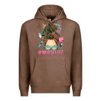 Chestnut messy bun nurse life Premium Hoodie - RanaPortraitStore
