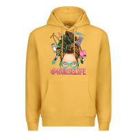 Mustard messy bun nurse life Premium Hoodie - RanaPortraitStore