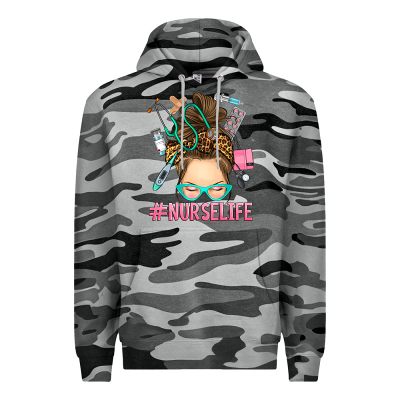 Messy Bun Nurse Life Premium Hoodie by RanaPortraitStore | Teevron