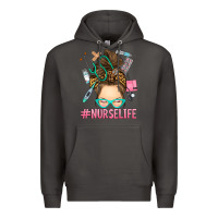 Smoke messy bun nurse life Premium Hoodie - RanaPortraitStore