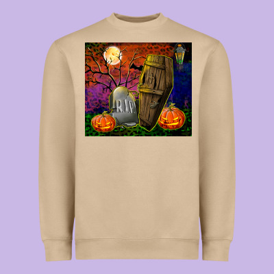 Headstone And Coffin Tumbler Heavyweight Sweatshirt Designed By Bundleandbundleshop