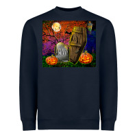 Navy headstone and coffin tumbler Heavyweight Sweatshirt - BundleAndBundleShop