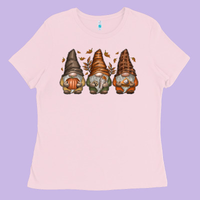 Fall Gnomes Ladies Tee Designed By Sublimationcraftshop
