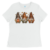White fall gnomes Ladies Tee - SublimationCraftShop