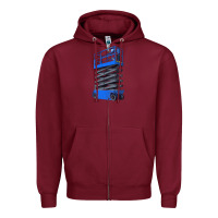Burgundy scissor lift Zipper Hoodie - LillyAllenDesigns