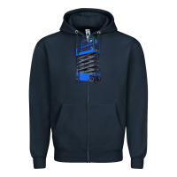 Navy scissor lift Zipper Hoodie - LillyAllenDesigns