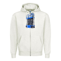 Oatmeal Heather scissor lift Zipper Hoodie - LillyAllenDesigns