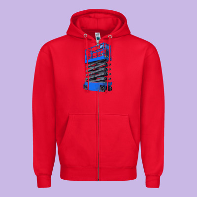 Scissor Lift Zipper Hoodie Designed By Lillyallendesigns