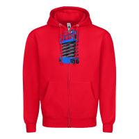 Red scissor lift Zipper Hoodie - LillyAllenDesigns