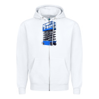 White scissor lift Zipper Hoodie - LillyAllenDesigns