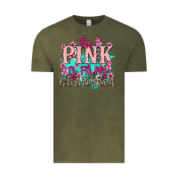 Vintage Olive The pink is for my Grandma Cancer Awareness Vintage Tee - HowdyJamesFarm