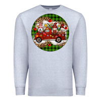 Heather Grey christmas gnomes truck Premium Sweatshirt - Artiststas