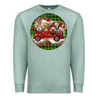 Seafoam christmas gnomes truck Premium Sweatshirt - Artiststas