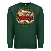Sports Green christmas gnomes truck Premium Sweatshirt - Artiststas
