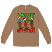 Toasted Coconut cowboy christmas boots cactus Long Sleeve Tee - CowGirlArtShop