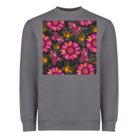 Storm breast cancer sunflower seamless pattern Heavyweight Sweatshirt - BundleAndBundleShop